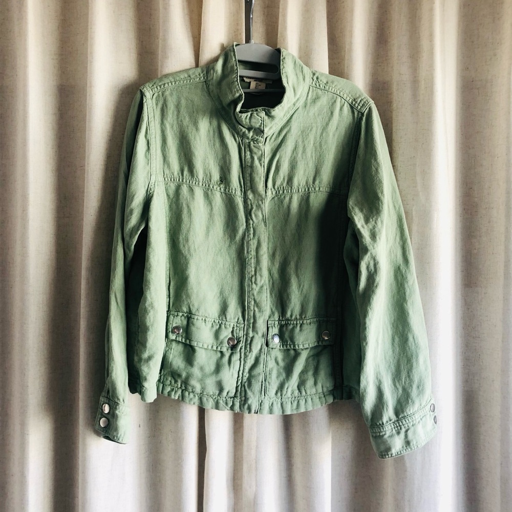 Christian Siriano Sage Green Utility Jacket